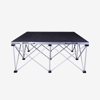 4ft*4ft Durable Plywood Portable Stage with Aluminum Spider Leg Riser