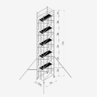 Customized height mobile aluminum scaffolding tower